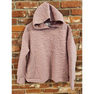 Nine West Active NWT Women's L Lavender Purple Quilted Hoodie Waist Drawstring